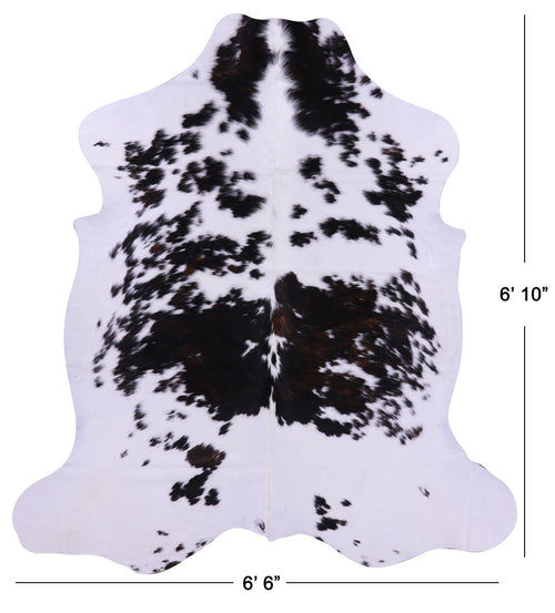 Black & White Natural Cowhide Rug - Large 6'10