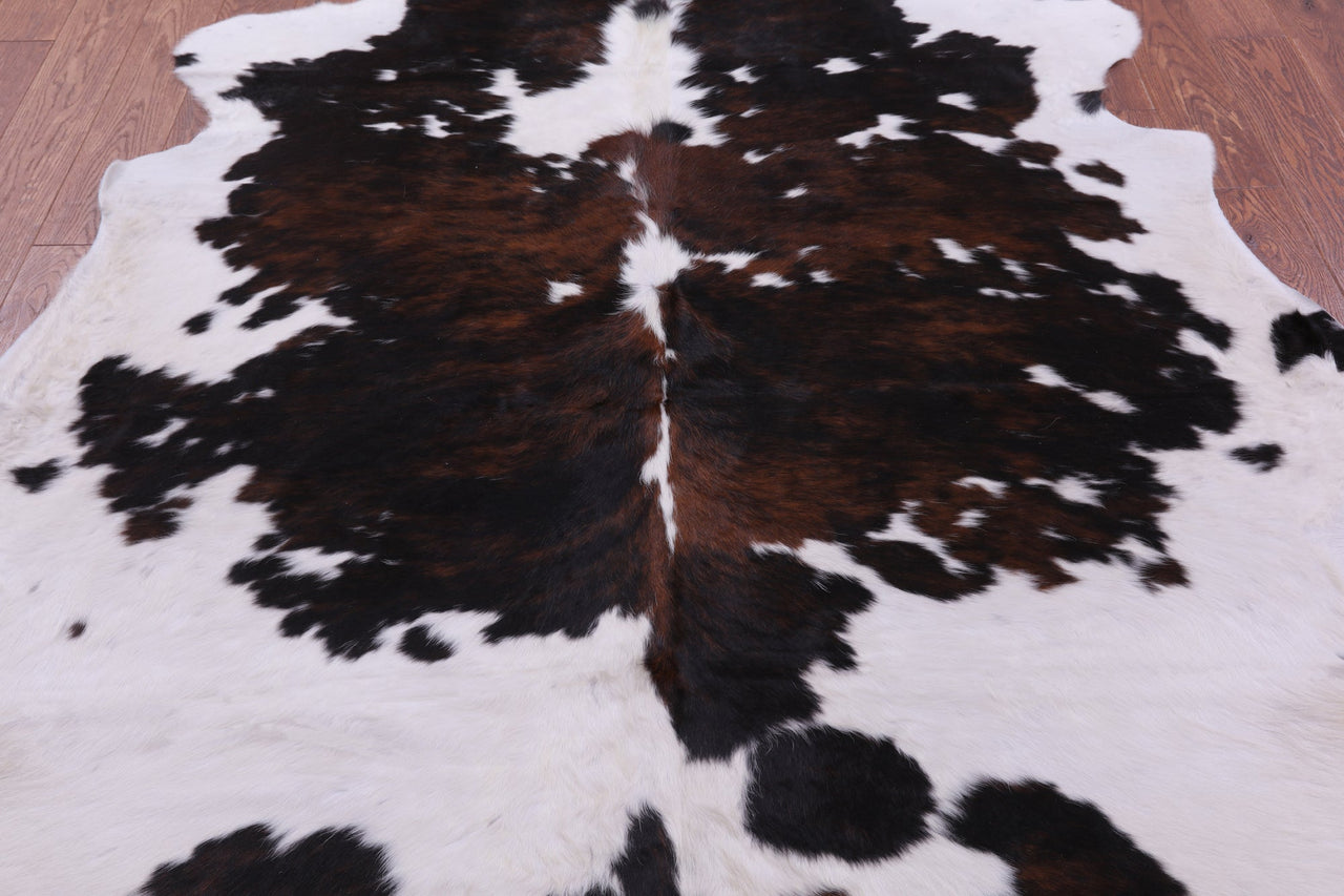 Tricolor Natural Cowhide Rug - Large 7'0"H x 6'10"W