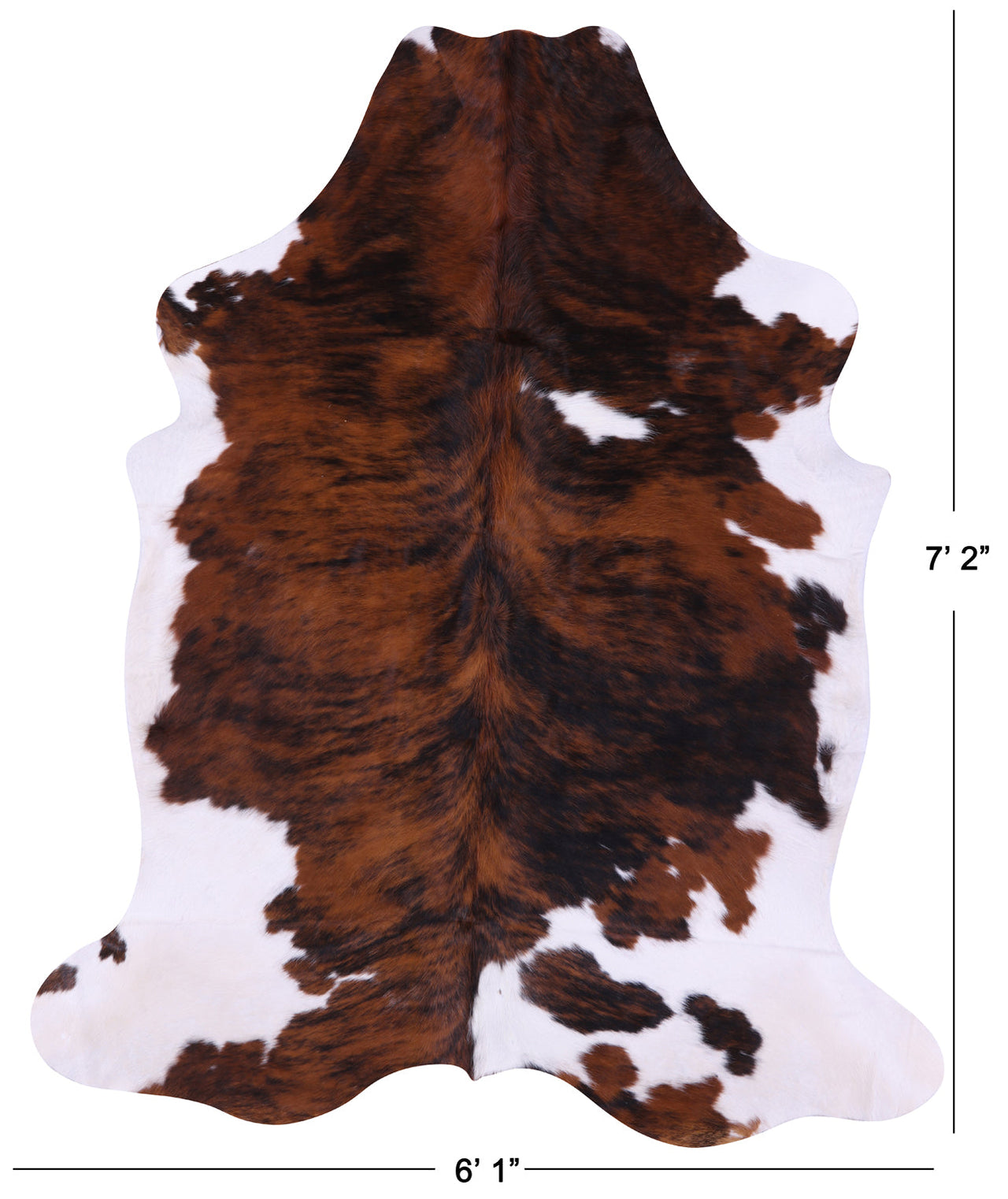 Brindle Natural Cowhide Rug - XLarge 7'2"H x 6'1"W