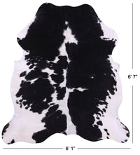 Thumbnail for Black & White Natural Cowhide Rug - Medium 6'7