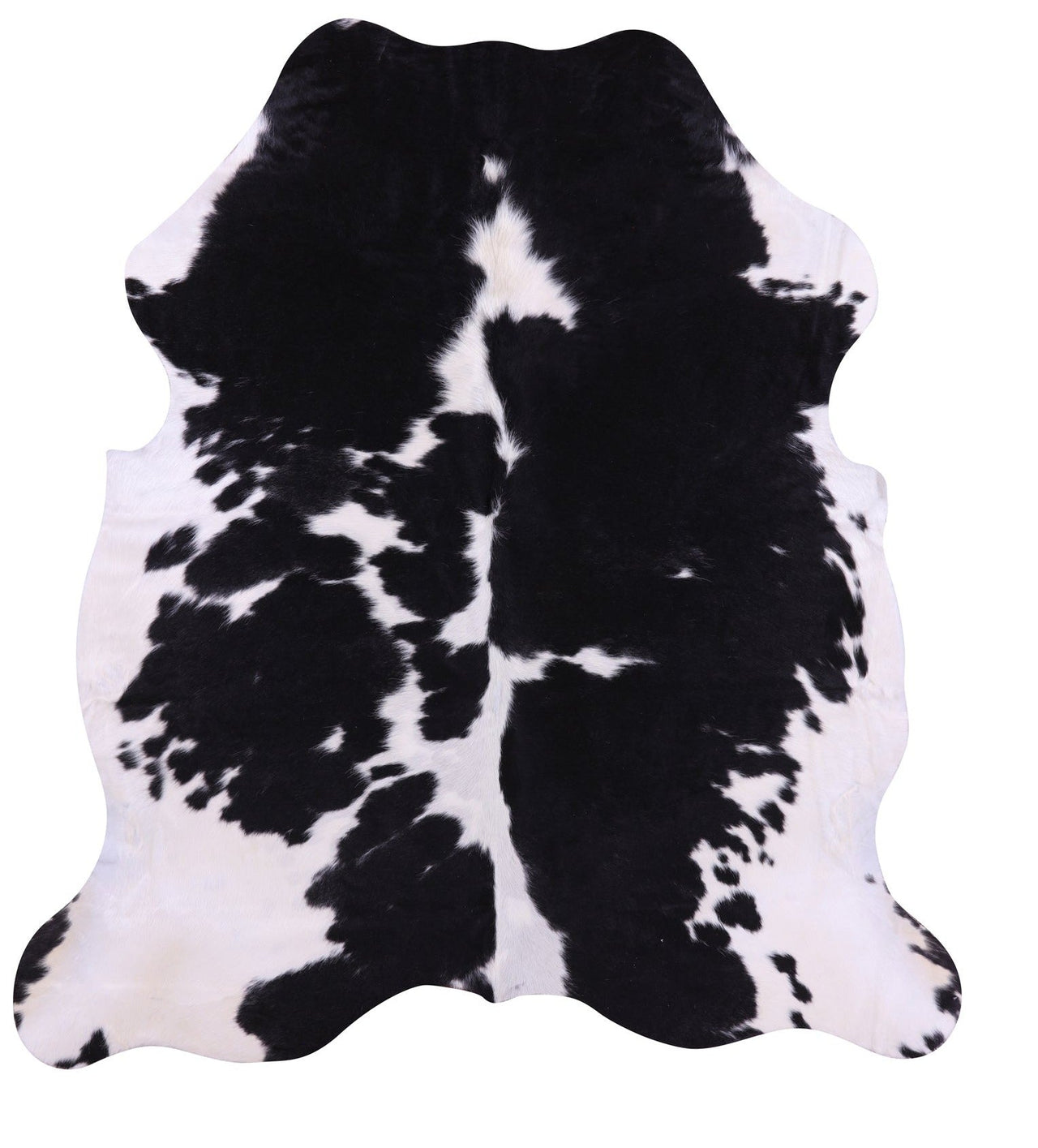 Black & White Natural Cowhide Rug - Medium 6'7"H x 6'1"W