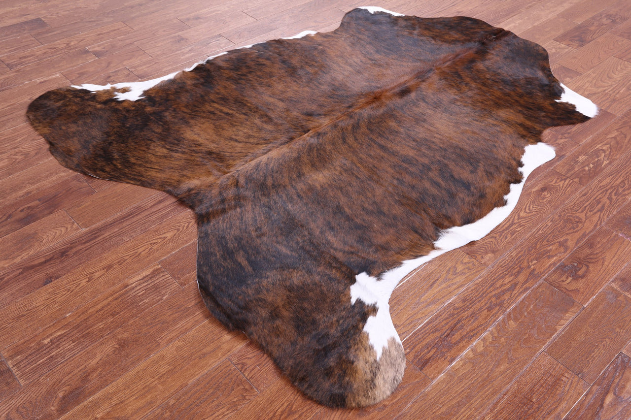 Brindle Natural Cowhide Rug - Medium 6'7"H x 5'9"W