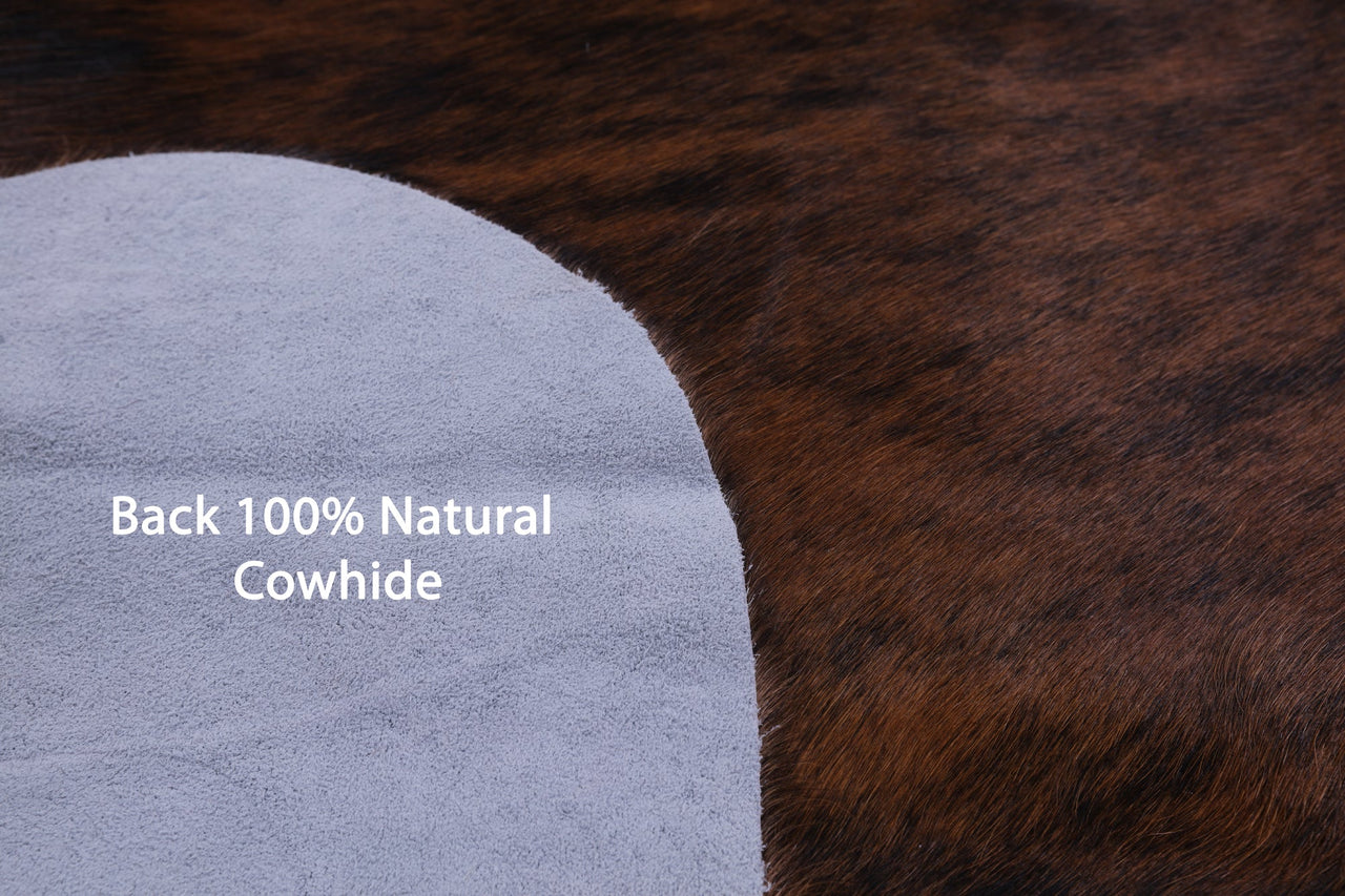 Brindle Natural Cowhide Rug - Large 6'7"H x 5'9"W