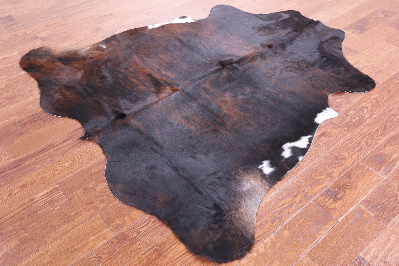 Tricolor Natural Cowhide Rug - Medium 6'4"H x 6'1"W