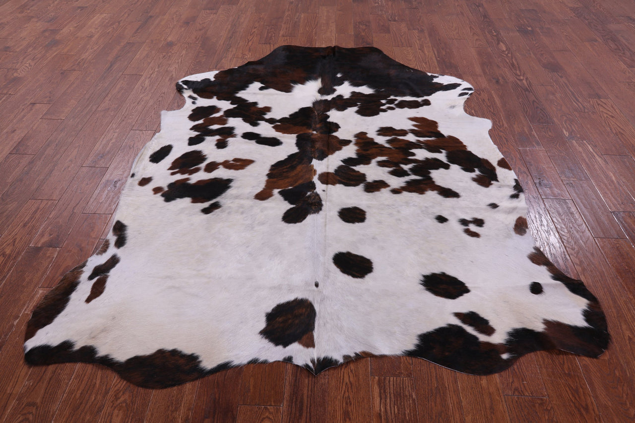 Tricolor Natural Cowhide Rug - XLarge 7'2"H x 6'3"W