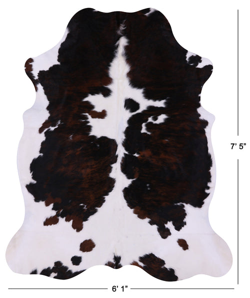 Black & White Natural Cowhide Rug - X-Large 7'5