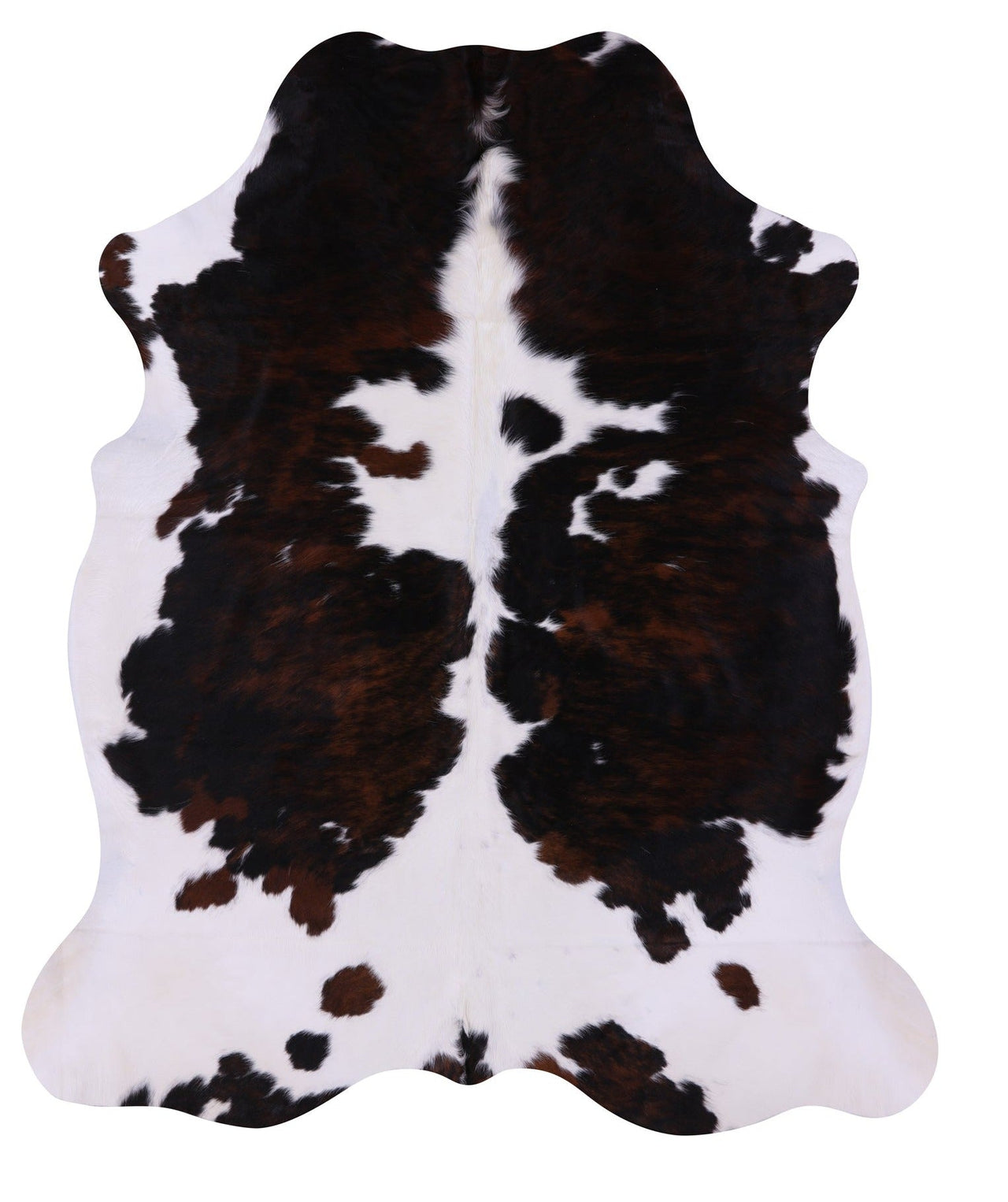 Black & White Natural Cowhide Rug - XLarge 7'5"H x 6'1"W