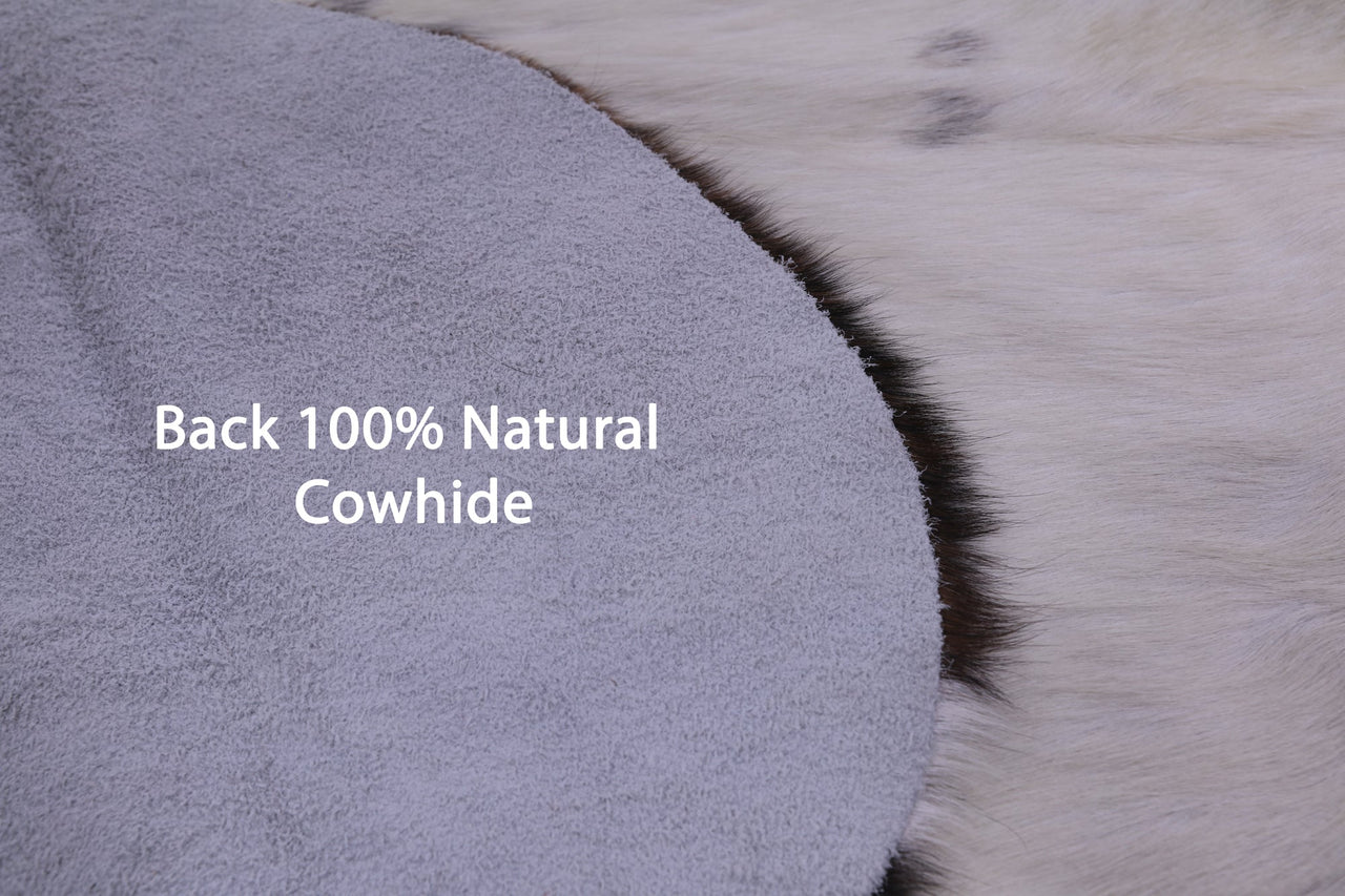 Tricolor Natural Cowhide Rug - XLarge 7'4"H x 6'5"W