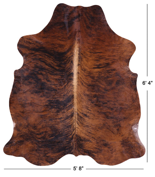 Brindle Natural Cowhide Rug - Large 6'4