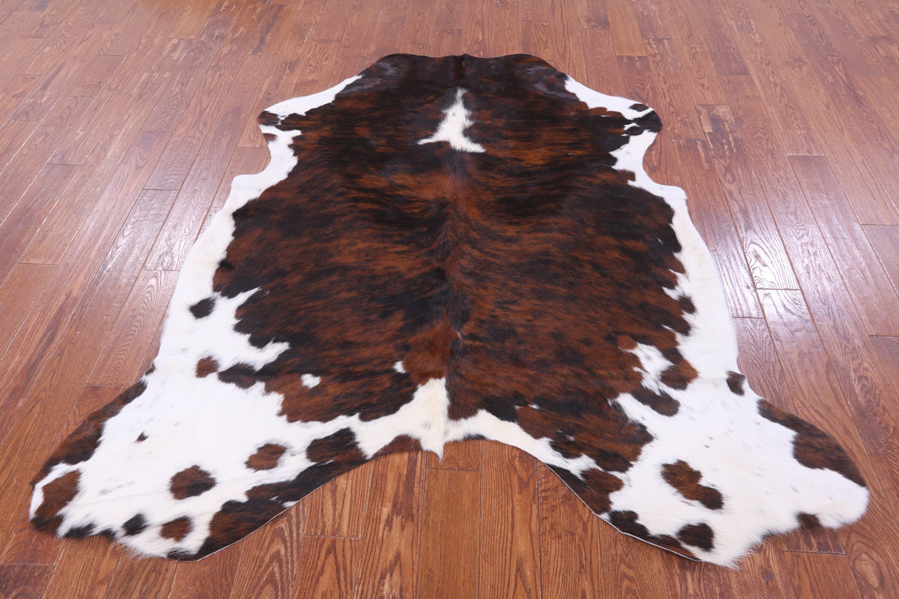 Tricolor Natural Cowhide Rug - Medium 6'7"H x 6'2"W