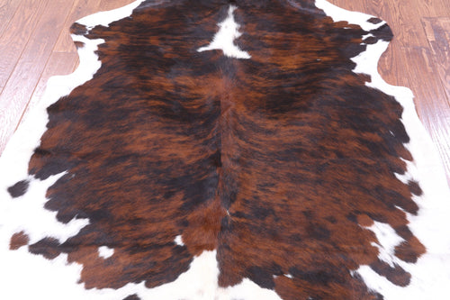 Tricolor Natural Cowhide Rug - Large 6'7