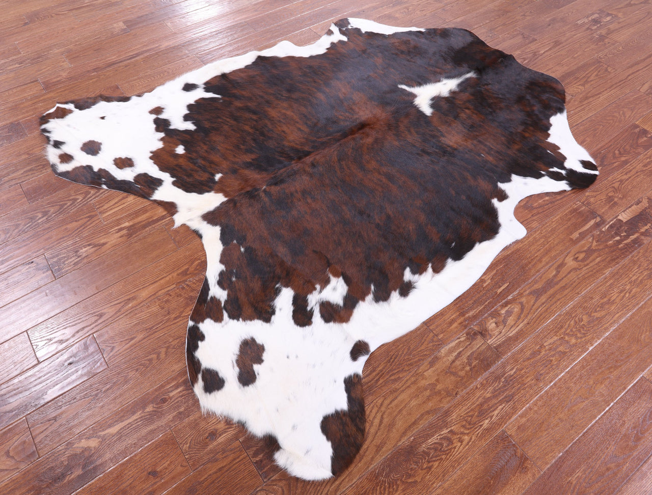 Tricolor Natural Cowhide Rug - Medium 6'7"H x 6'2"W