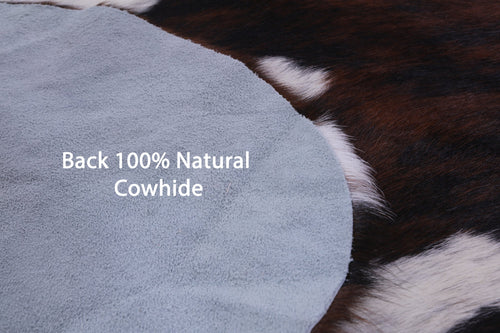 Tricolor Natural Cowhide Rug - Large 6'7