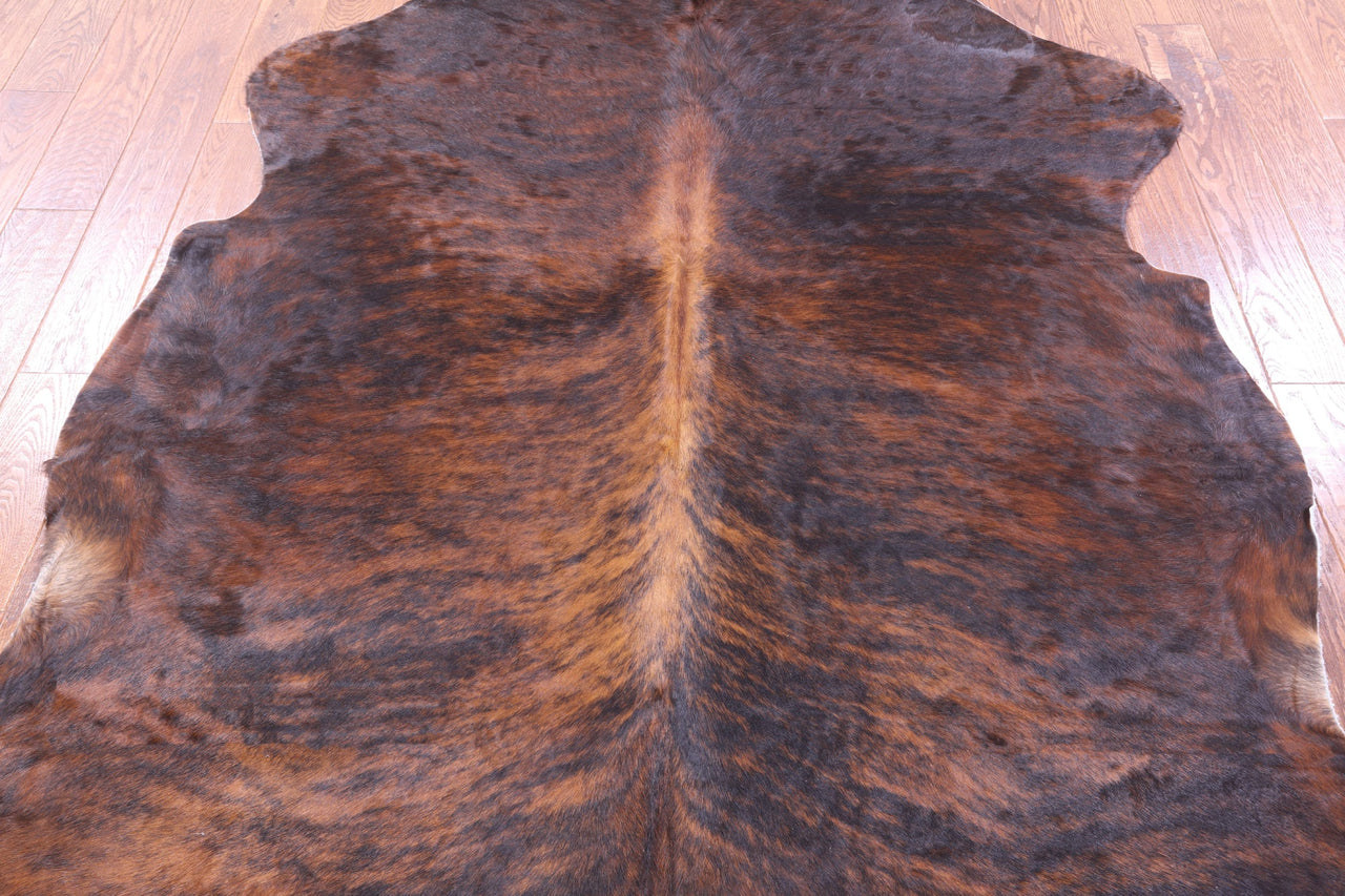 Brindle Natural Cowhide Rug - Large 6'10"H x 6'1"W