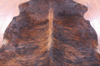 Thumbnail for Brindle Natural Cowhide Rug - Large 6'10