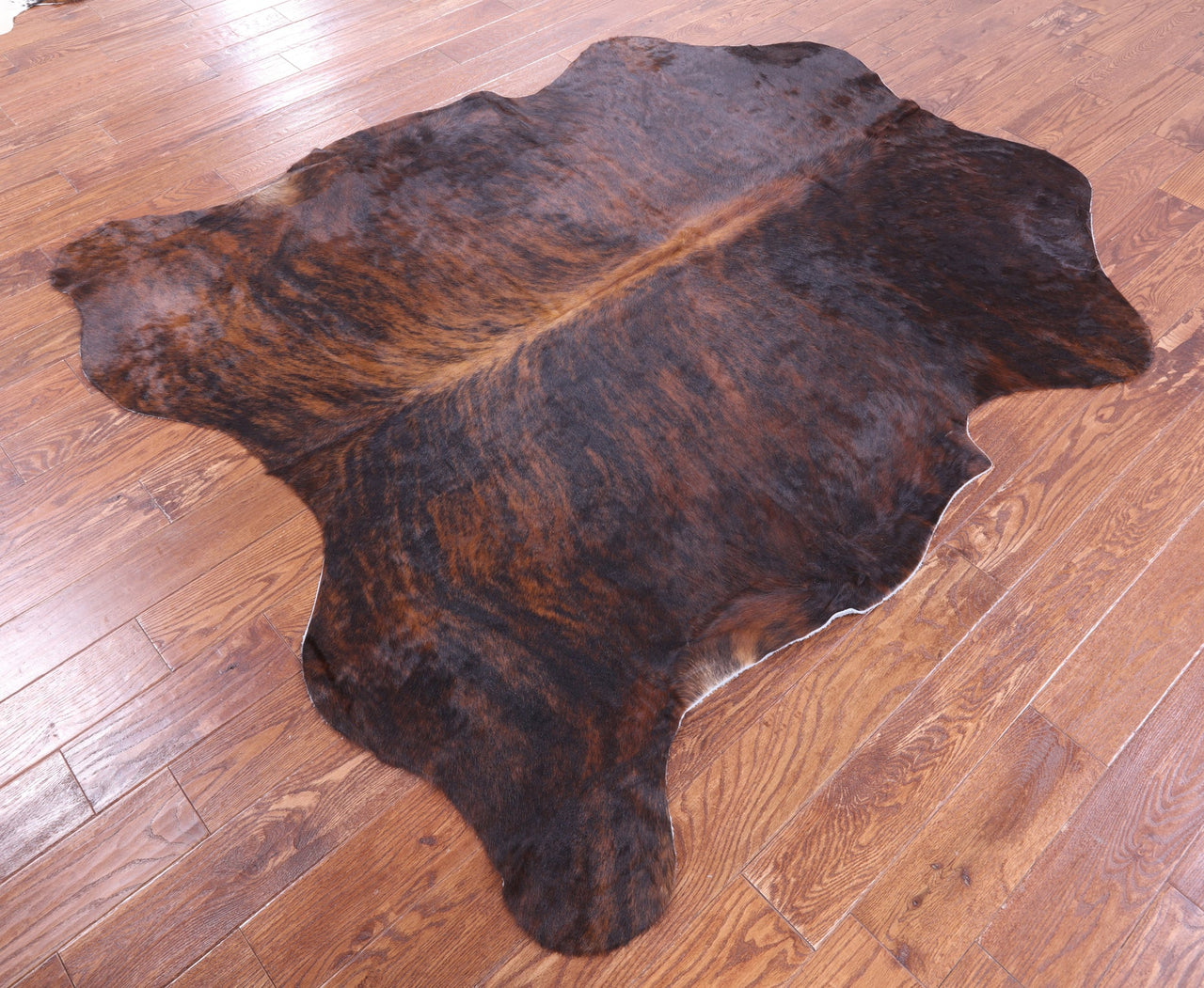 Brindle Natural Cowhide Rug - Large 6'10"H x 6'1"W