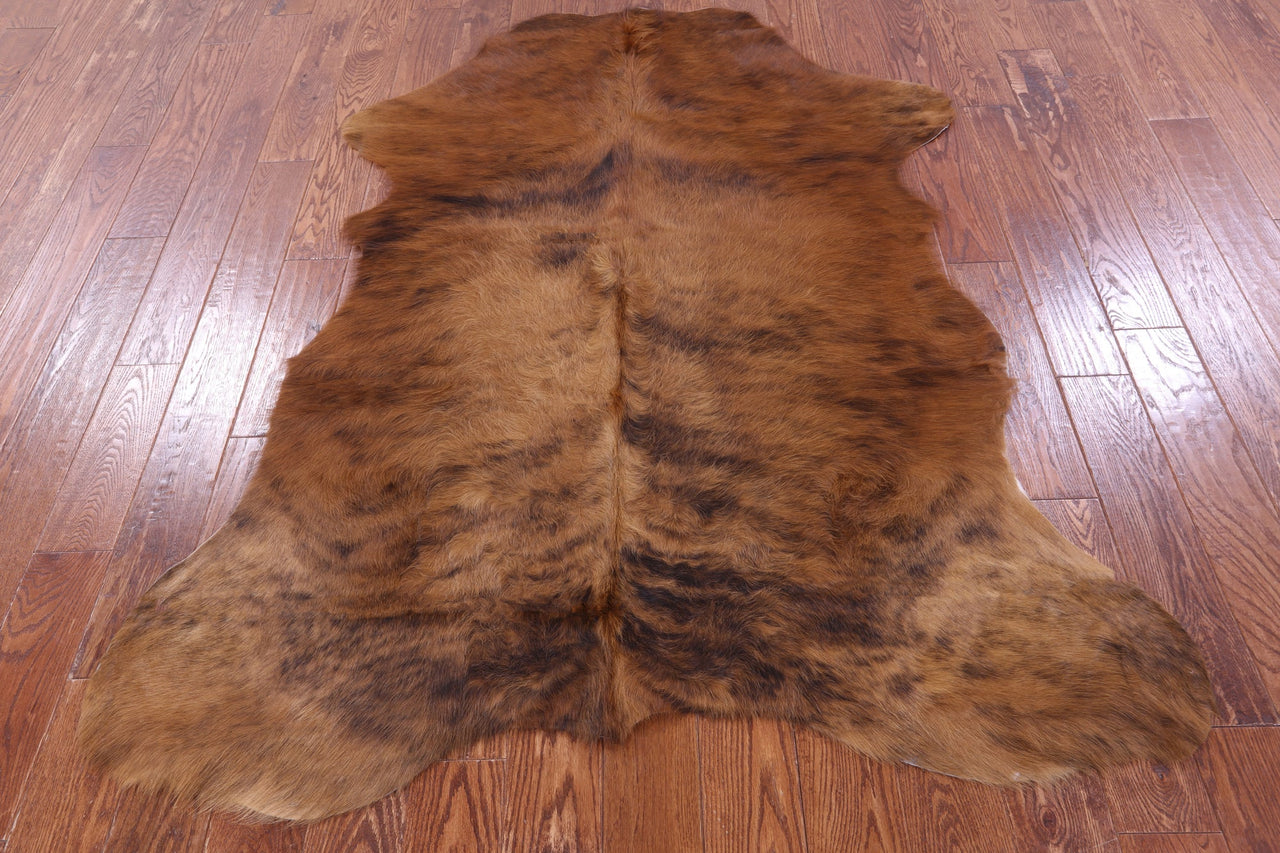 Brindle Natural Cowhide Rug - Medium 6'2"H x 5'2"W