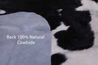 Thumbnail for Black & White Natural Cowhide Rug - XLarge 7'4