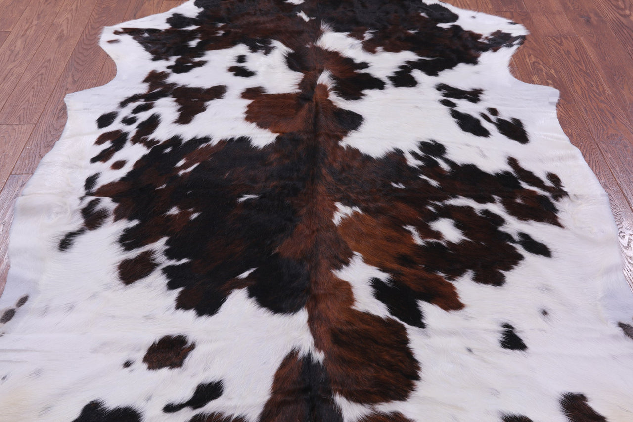 Tricolor Natural Cowhide Rug - XLarge 7'6"H x 6'0"W