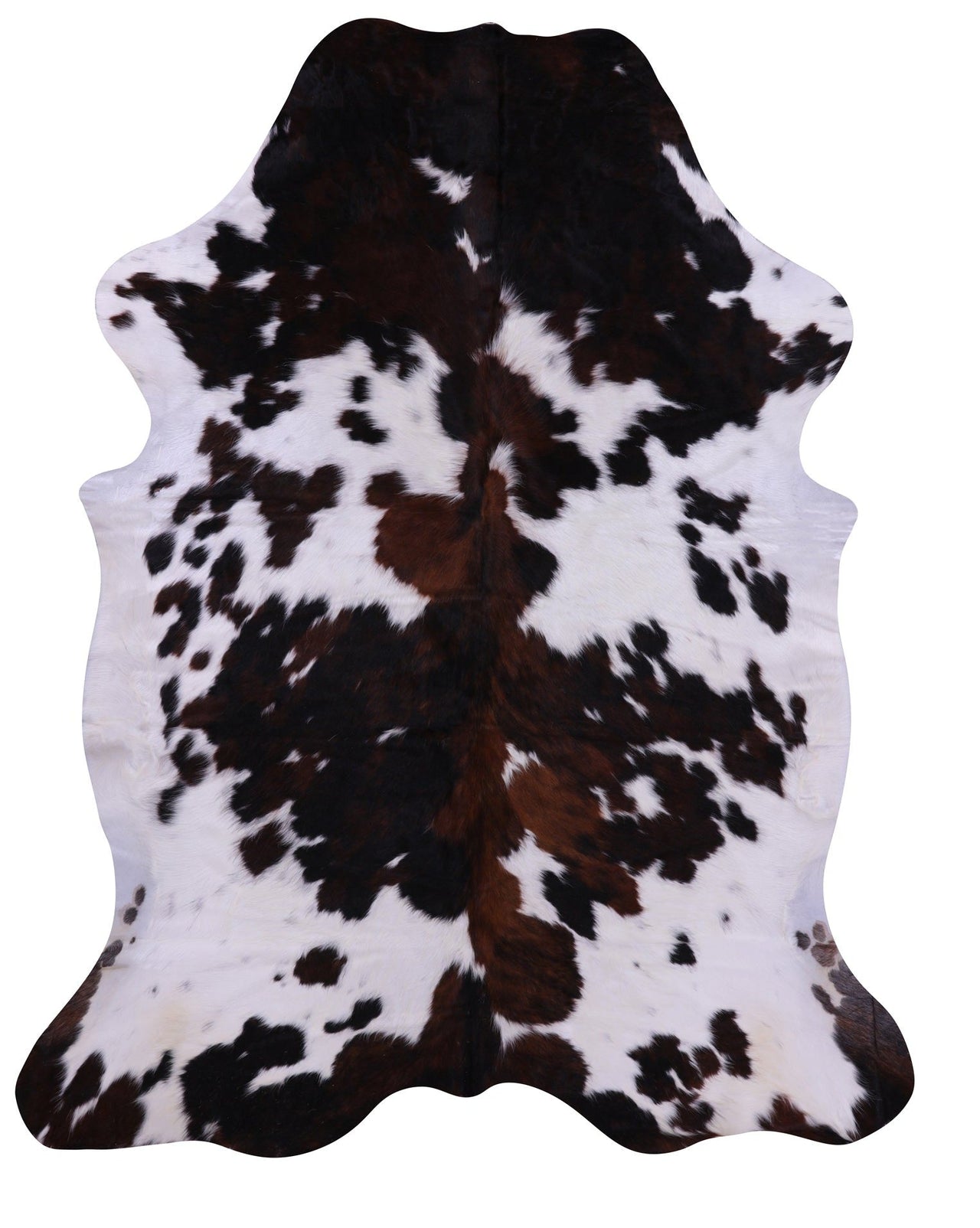 Tricolor Natural Cowhide Rug - XLarge 7'6"H x 6'0"W