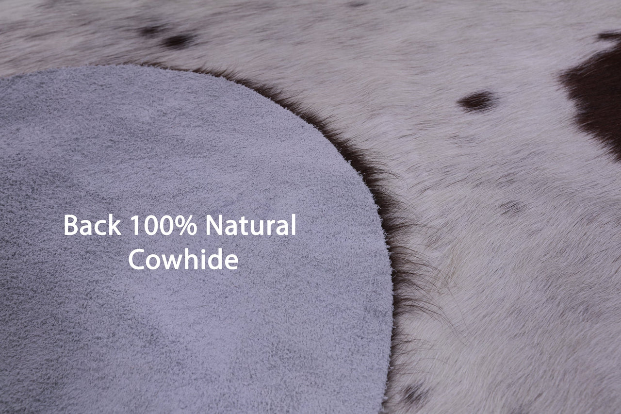 Salt & Pepper Natural Cowhide Rug - XLarge 7'1"H x 6'4"W