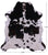 Black & White Natural Cowhide Rug - Large 7'0"H x 6'5"W