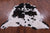 Black & White Natural Cowhide Rug - Large 7'0"H x 6'5"W