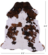 Thumbnail for Tricolor Natural Cowhide Rug - Large 6'9