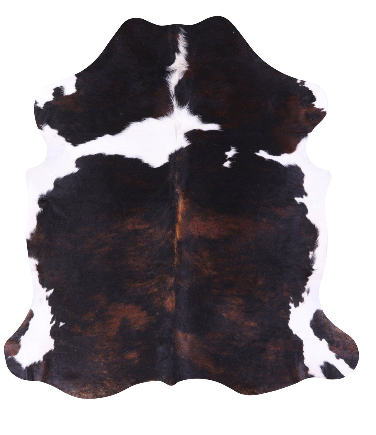 Tricolor Natural Cowhide Rug - Medium 6'5"H x 6'1"W