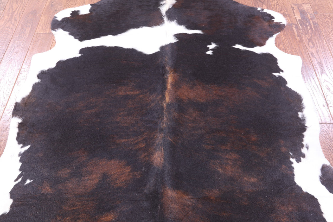 Tricolor Natural Cowhide Rug - Large 6'5"H x 6'1"W