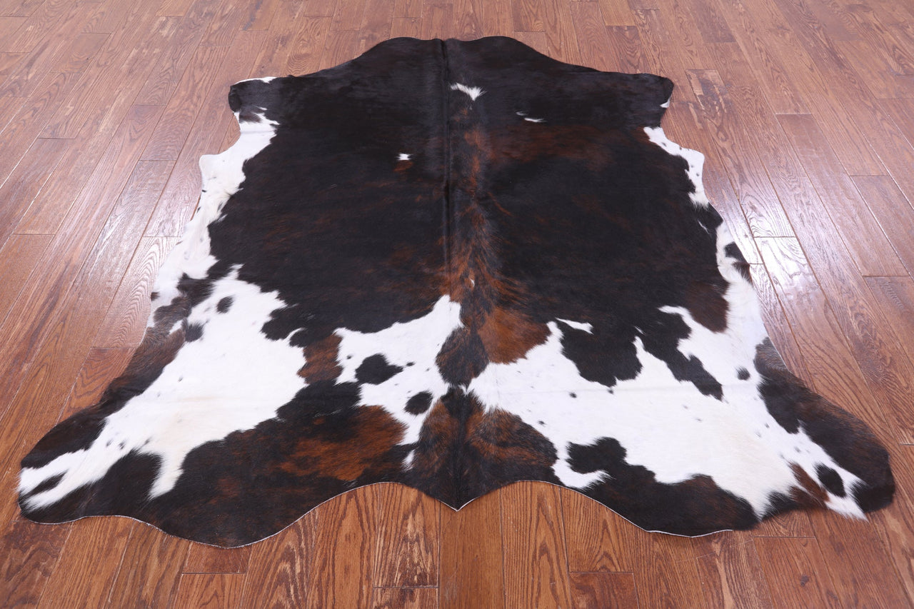 Tricolor Natural Cowhide Rug - Medium 6'6"H x 6'4"W