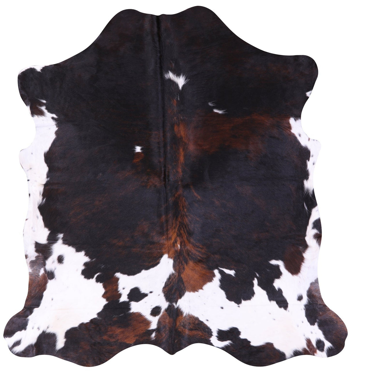 Tricolor Natural Cowhide Rug - Medium 6'6"H x 6'4"W