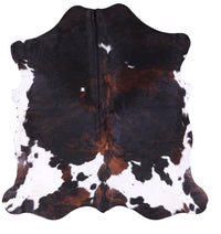 Thumbnail for Tricolor Natural Cowhide Rug - Medium 6'6