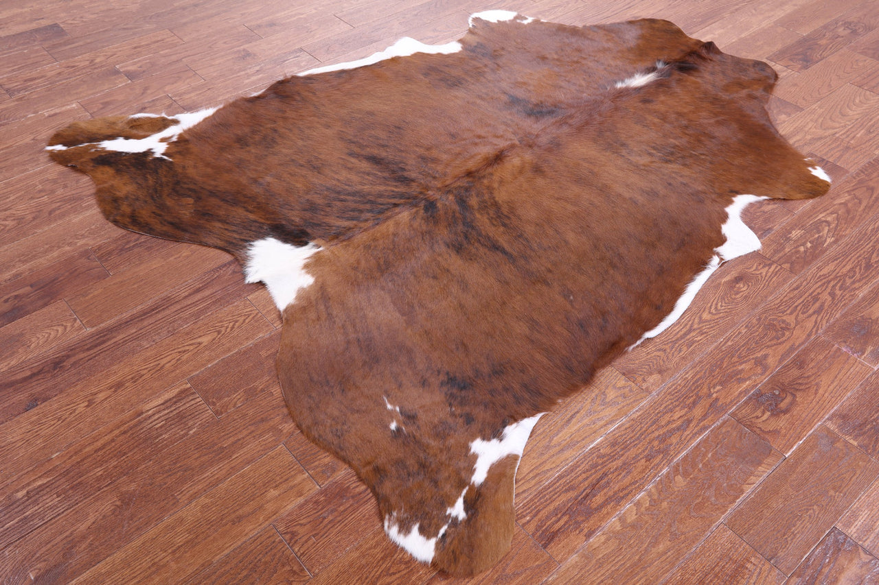 Brindle Natural Cowhide Rug - Large 6'4"H x 5'9"W