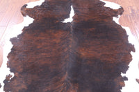 Thumbnail for Brown & White Natural Cowhide Rug - Large 6'9