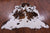 Brown & White Natural Cowhide Rug - XLarge 7'3"H x 6'3"W