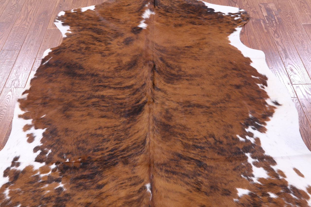 Brindle Natural Cowhide Rug - XLarge 7'0"H x 6'7"W