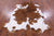 Brown & White Natural Cowhide Rug - Large 6'10"H x 6'2"W