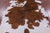 Brown & White Natural Cowhide Rug - Large 6'10"H x 6'2"W