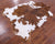 Brown & White Natural Cowhide Rug - Large 6'10"H x 6'2"W
