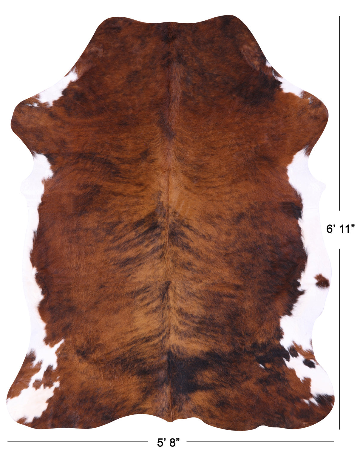 Brindle Natural Cowhide Rug - Large 6'11"H x 5'8"W