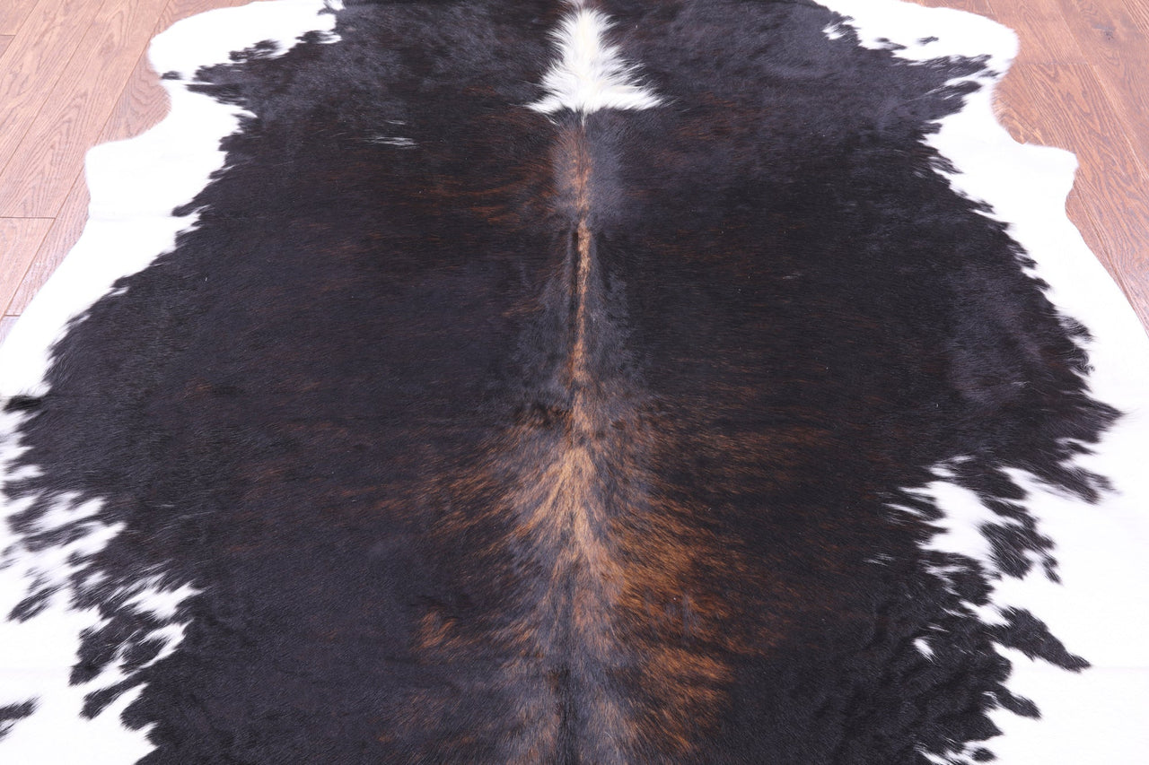 Tricolor Natural Cowhide Rug - Large 7'1"H x 6'9"W