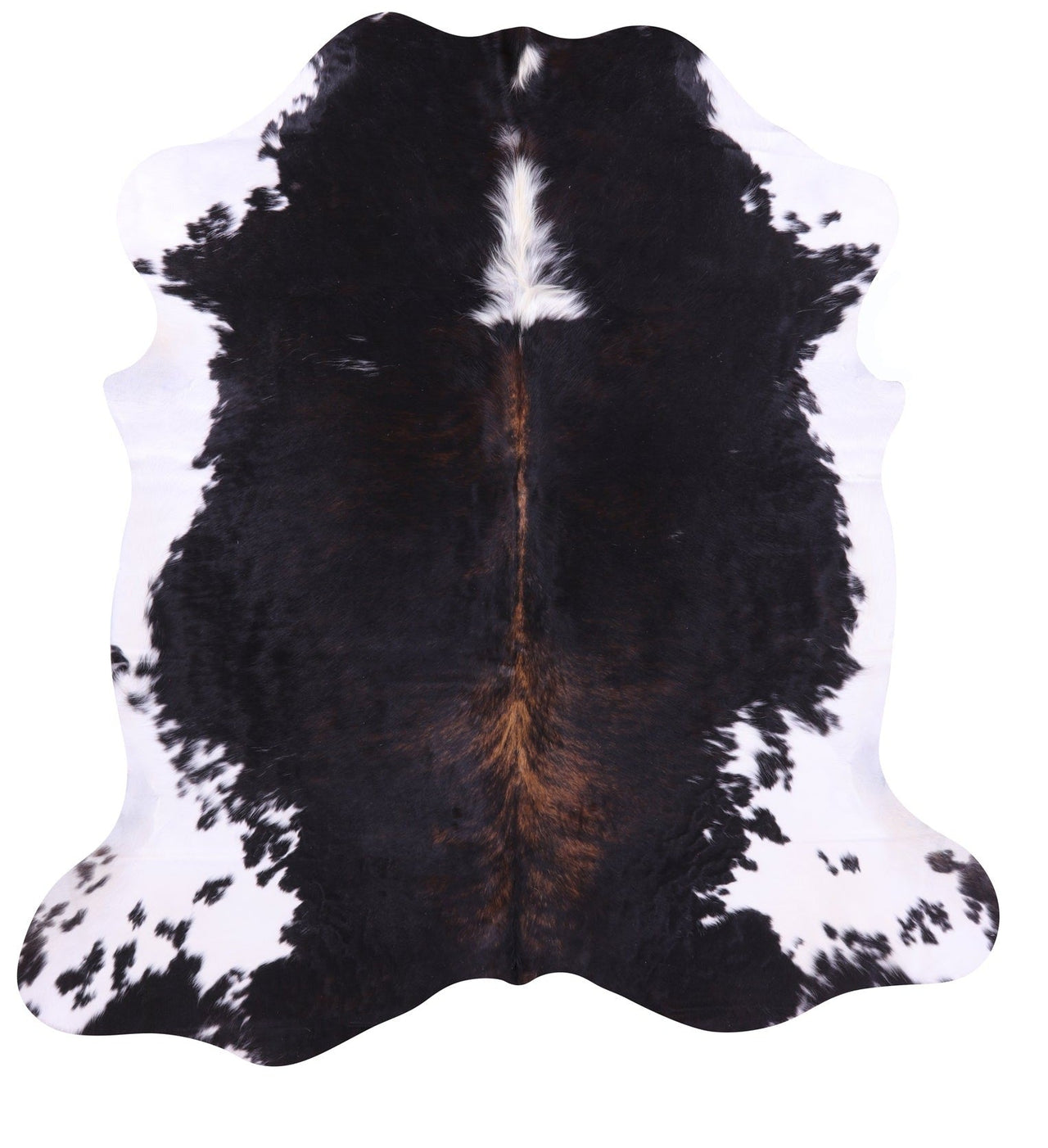 Tricolor Natural Cowhide Rug - Large 7'1"H x 6'9"W