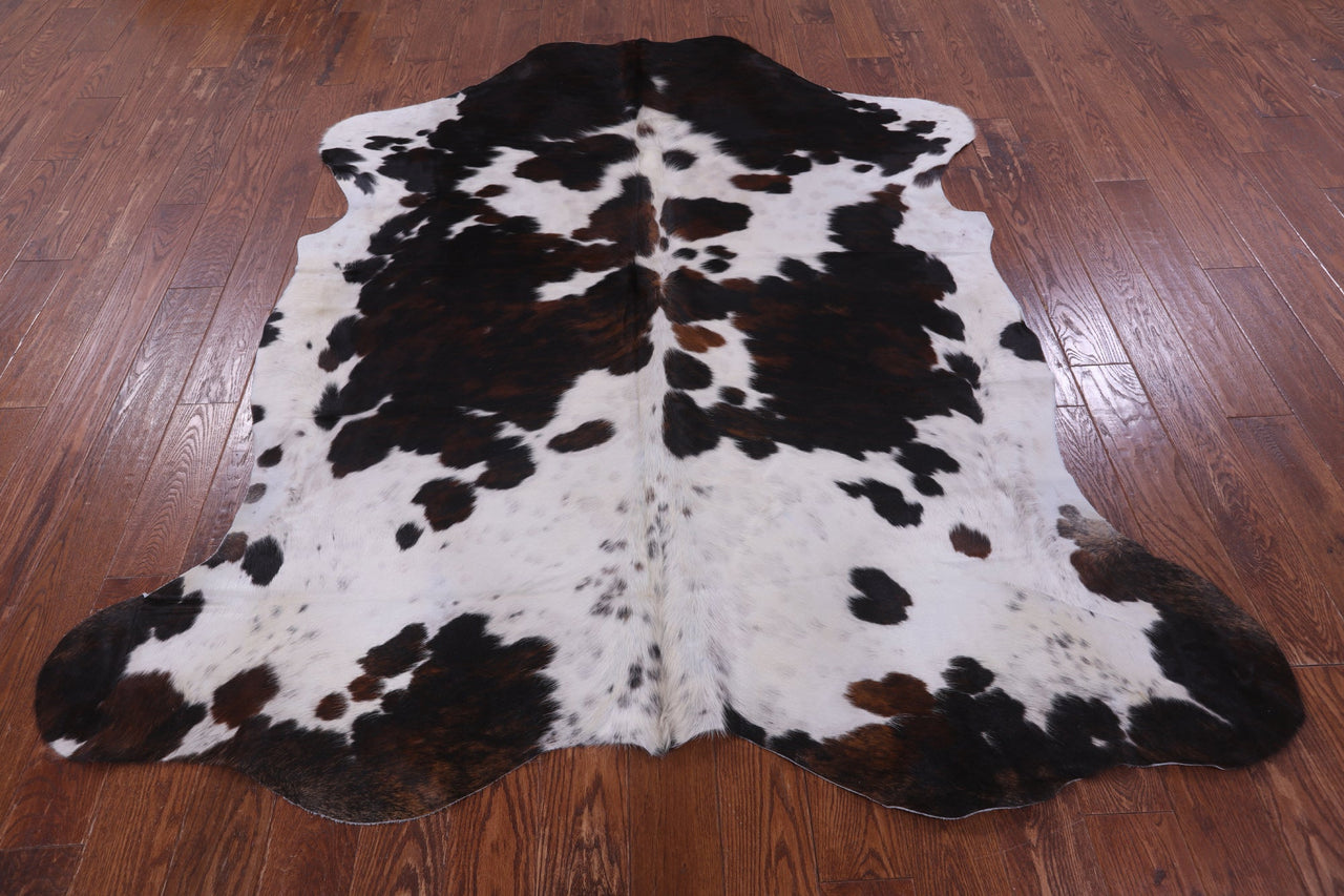 Tricolor Natural Cowhide Rug - XLarge 7'1"H x 6'6"W