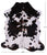 Tricolor Natural Cowhide Rug - X-Large 7'1"H x 6'6"W