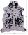 Black & White Natural Cowhide Rug - XLarge 7'5"H x 6'0"W