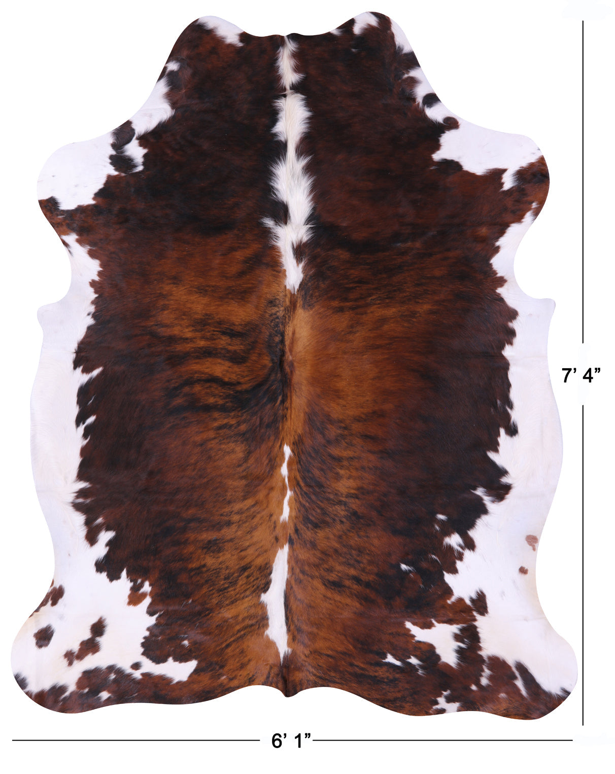 Brindle Natural Cowhide Rug - XLarge 7'4"H x 6'1"W