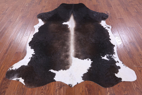 Black & White Natural Cowhide Rug - X-Large 7'5