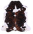 Tricolor Natural Cowhide Rug - Large 6'9"H x 6'4"W