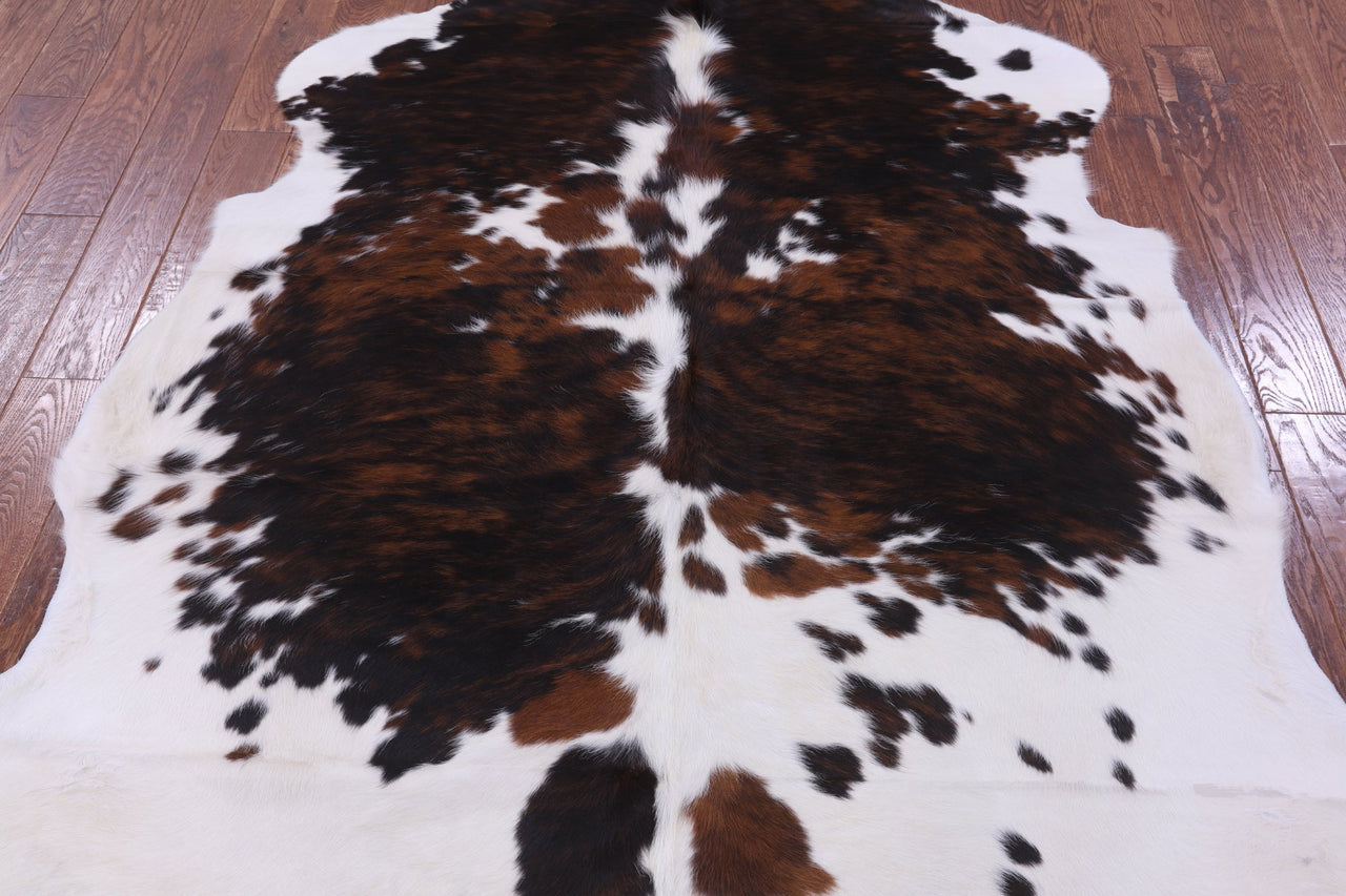 Tricolor Natural Cowhide Rug - Large 6'11"H x 6'4"W